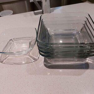 5 Vintage imported glass bowls from Italy.